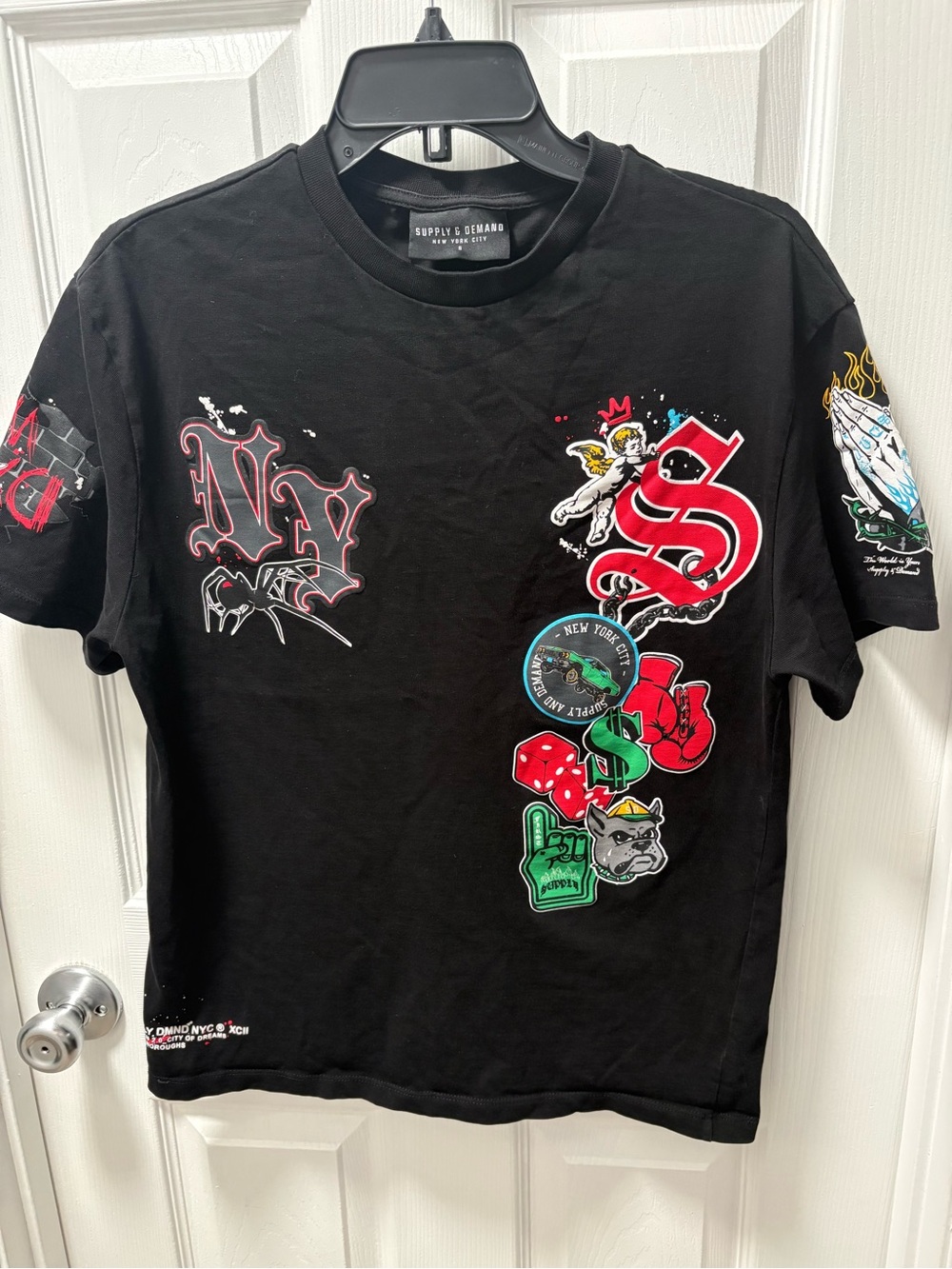 Supply & Demand Black Graphic Short Sleeve Tee